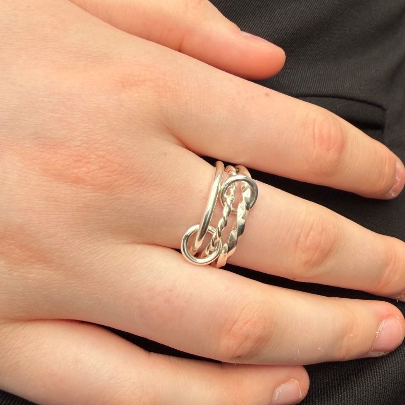 Trippel ring i sølv