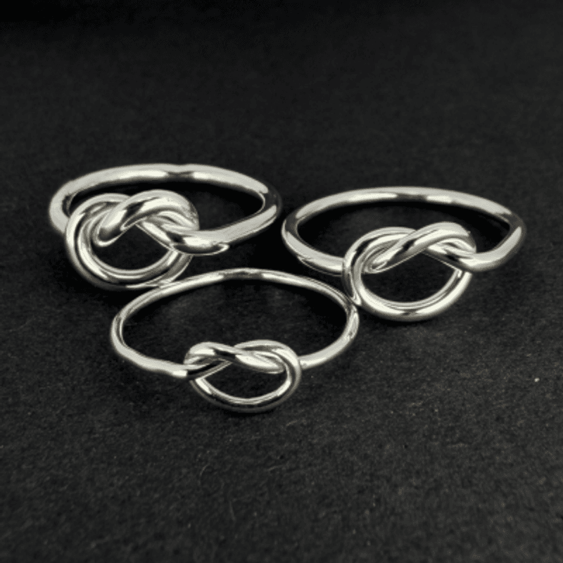 Knutering i sølv, 1mm