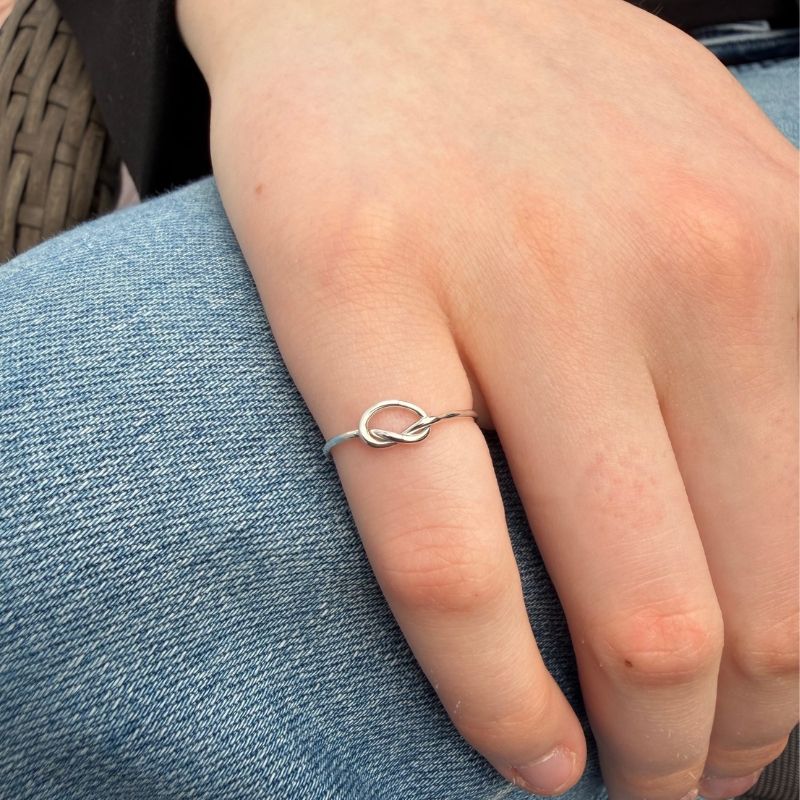Knutering i sølv, 1mm