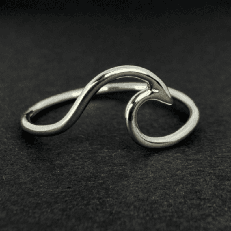 Bølge ring i sølv